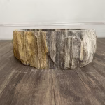 bathroom counter top petrified wood vanity vessel basin sink pws 03