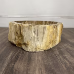 bathroom counter top petrified wood vanity vessel basin sink pws 05