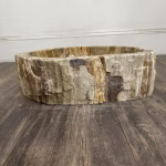 bathroom counter top petrified wood vanity vessel basin sink pws 09