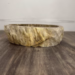 bathroom counter top petrified wood vanity vessel basin sink pws 19