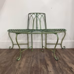 victorain half round tree surround garden bench