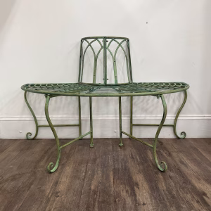 victorain half round tree surround garden bench