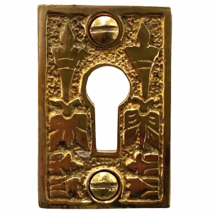rectangular shaped victorian escutcheon keyhole