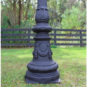 aluminum walkway pole light with globe shade 122 inch