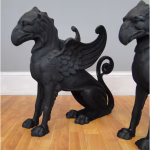 gargoyle griffin statue in aluminum for driveway or garden