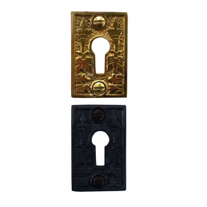 rectangular shaped victorian escutcheon keyhole
