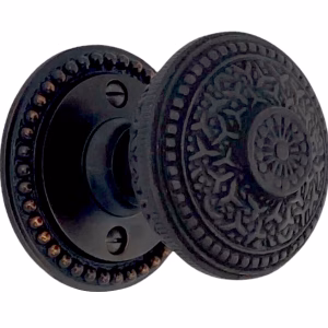 beaded round rosette dummy set in bronze finish 5 door knob choices