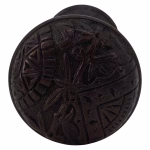 victorian style leaf door knobs in aged bronze