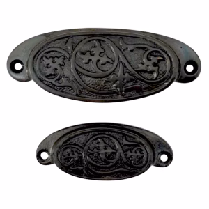 ornate bin pull in vintage aged bronze the rochester 2 sizes