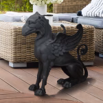 gargoyle griffin statue in aluminum for driveway or garden