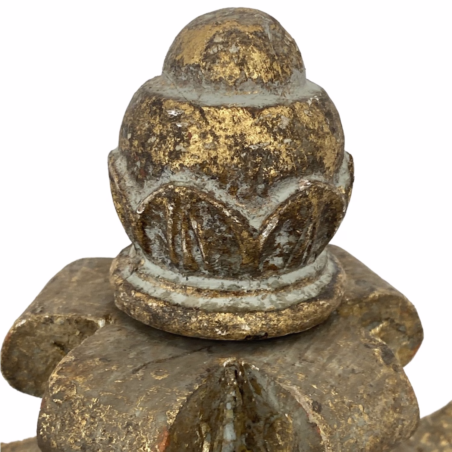 royal crown table lamp with mercury glass crystals and gold leaf