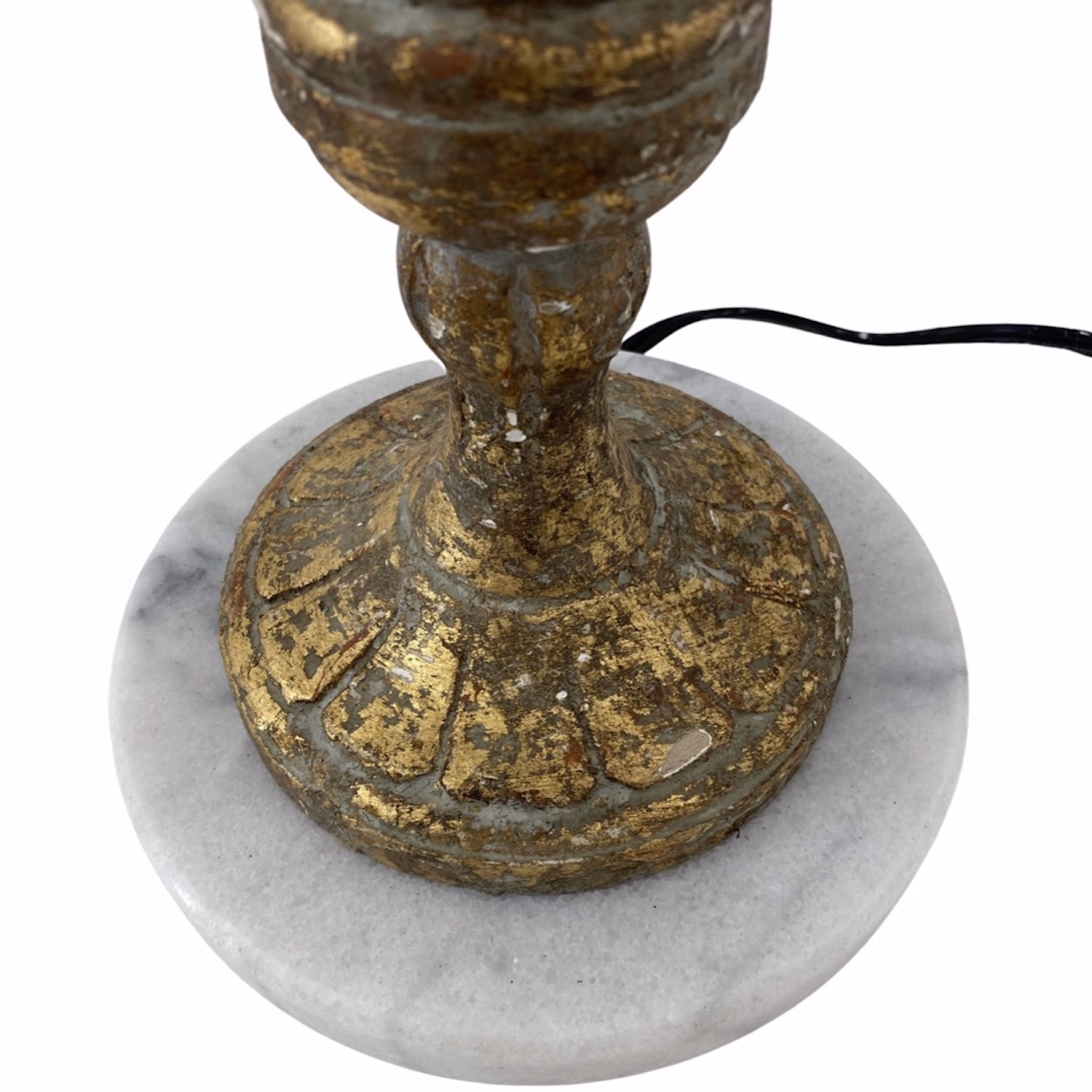 royal crown table lamp with mercury glass crystals and gold leaf