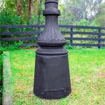 9 ft 5 arm victorian pole light for commercial or residential use round base