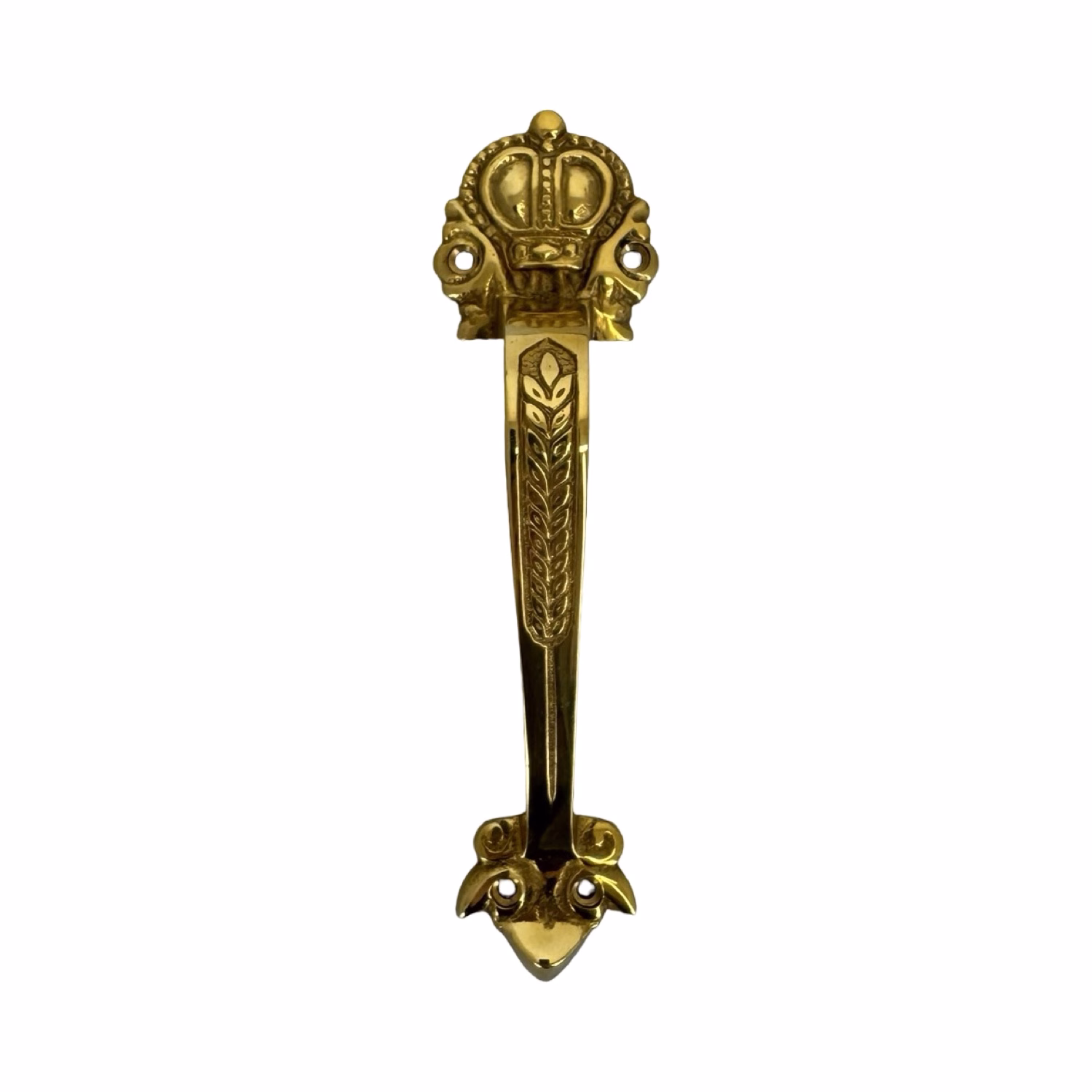 solid cast brass european crown hand pull