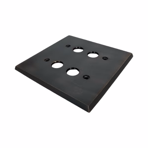 bronze two gang push button switch plate heavy casting