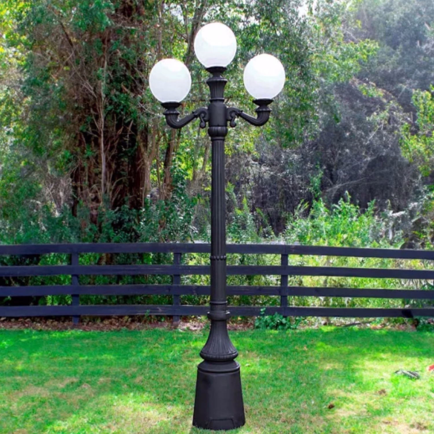 cast aluminum round pole light replacement cover