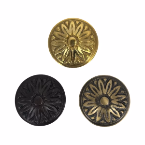 sunflower brass cabinet knob 1.25 inches