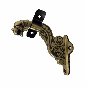 gargoyle hand rail bracket in hand highlighted bronze