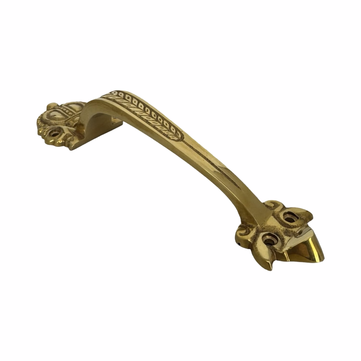 solid cast brass european crown hand pull