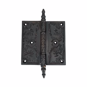 victorian style door hinge in hand aged bronze 4 inch