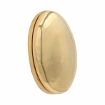 oval swivel keyhole escutcheon in brass