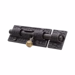 victorian slide bolt iron and brass knob antique replica