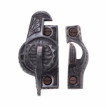 victorian style sundial motif window sash lock with bronze finish