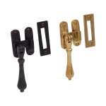 window casement lock with tear drop handle