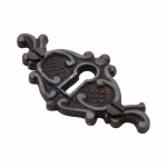 victorian style flared brass keyhole escutcheon 2 finish choices