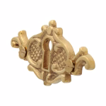 victorian style flared brass keyhole escutcheon 2 finish choices