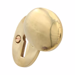 oval swivel keyhole escutcheon in brass