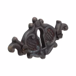 victorian style flared brass keyhole escutcheon 2 finish choices