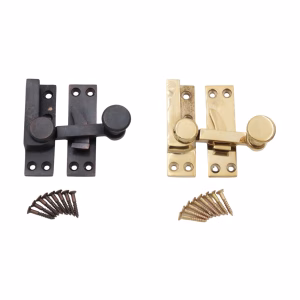 swinging window sash lock in brass