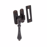 window casement lock with tear drop handle