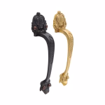solid cast brass european crown door or cabinet pull