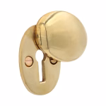 oval swivel keyhole escutcheon in brass