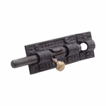 victorian slide bolt iron and brass knob antique replica