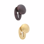 oval swivel keyhole escutcheon in brass