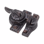 victorian style sundial motif window sash lock with bronze finish