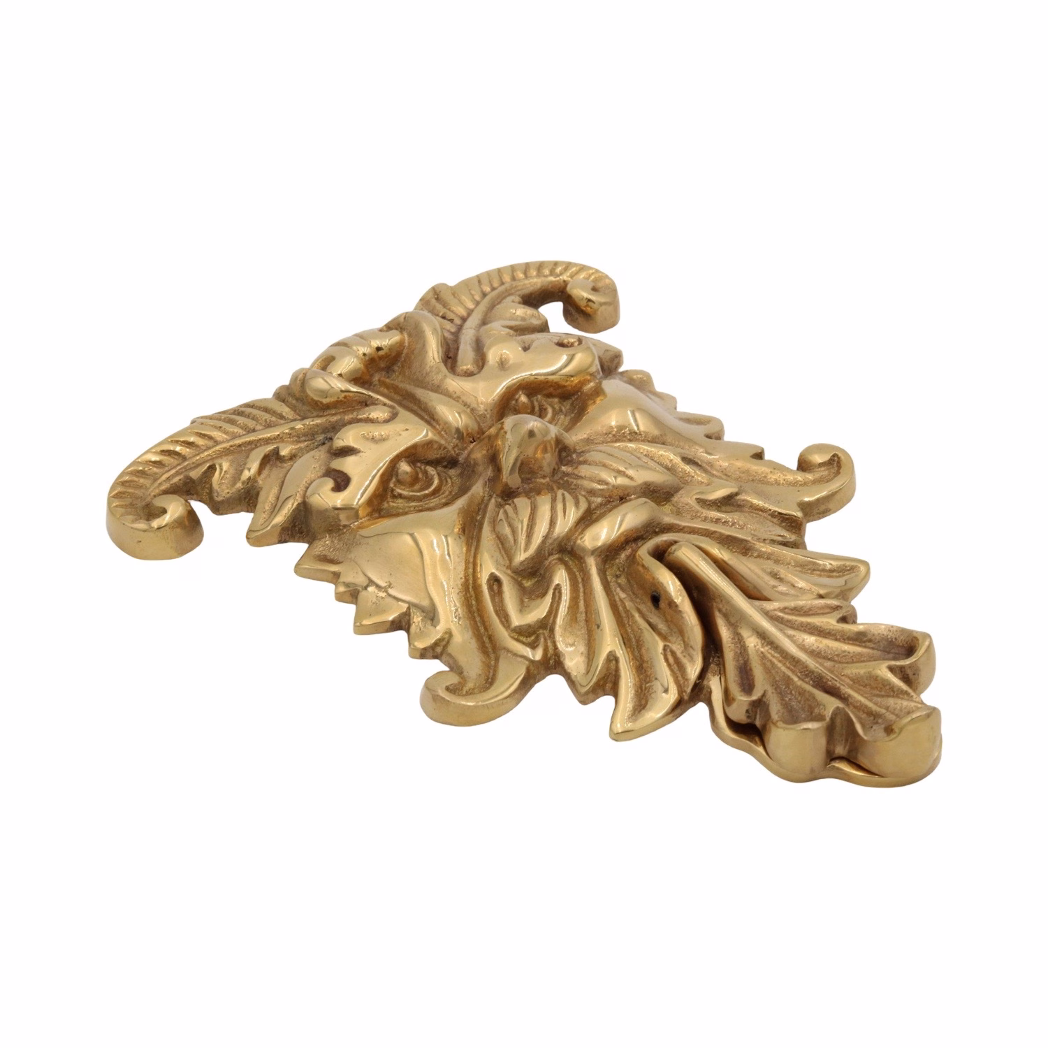 gothic rams head door knocker cast brass