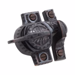 victorian style sundial motif window sash lock with bronze finish