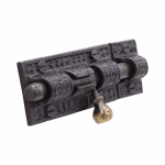 victorian slide bolt iron and brass knob antique replica
