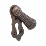 bronze ribbed swivel keyhole escutcheon