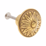 sunflower brass cabinet knob 1.25 inches 3 finish choices