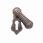 bronze ribbed swivel keyhole escutcheon
