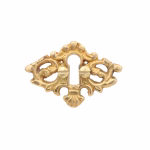 cabinet or door keyhole cover in brass the wing