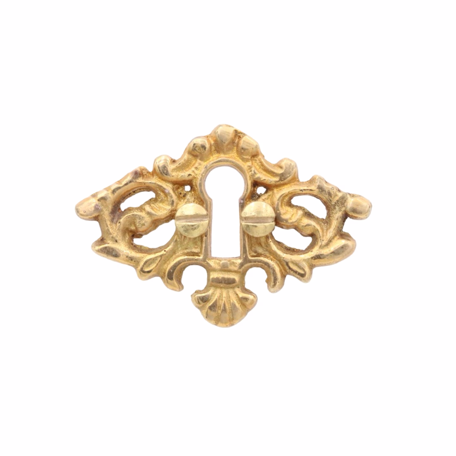 cabinet or door keyhole cover in brass the wing