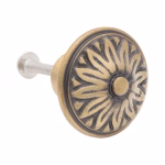 sunflower brass cabinet knob 1.25 inches 3 finish choices