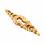 vertical cabinet door keyhole escutcheon in cast brass 3 finish choices