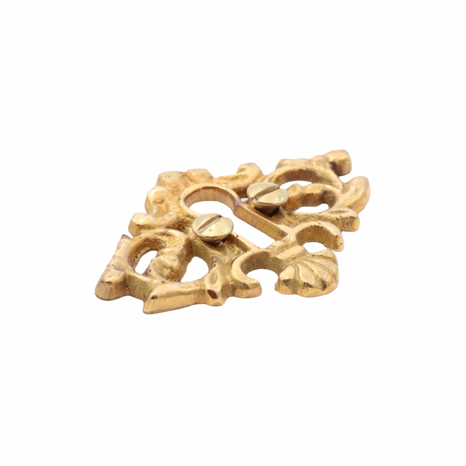 cabinet or door keyhole cover in brass the wing